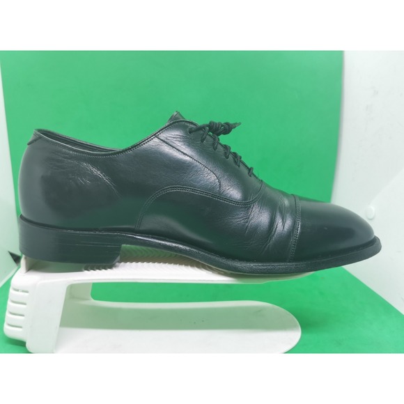 Vintage Johnston Murphy Crown Aristocraft Cap Toe Shoe Black Men\'s Size 8.5E USA main image 14